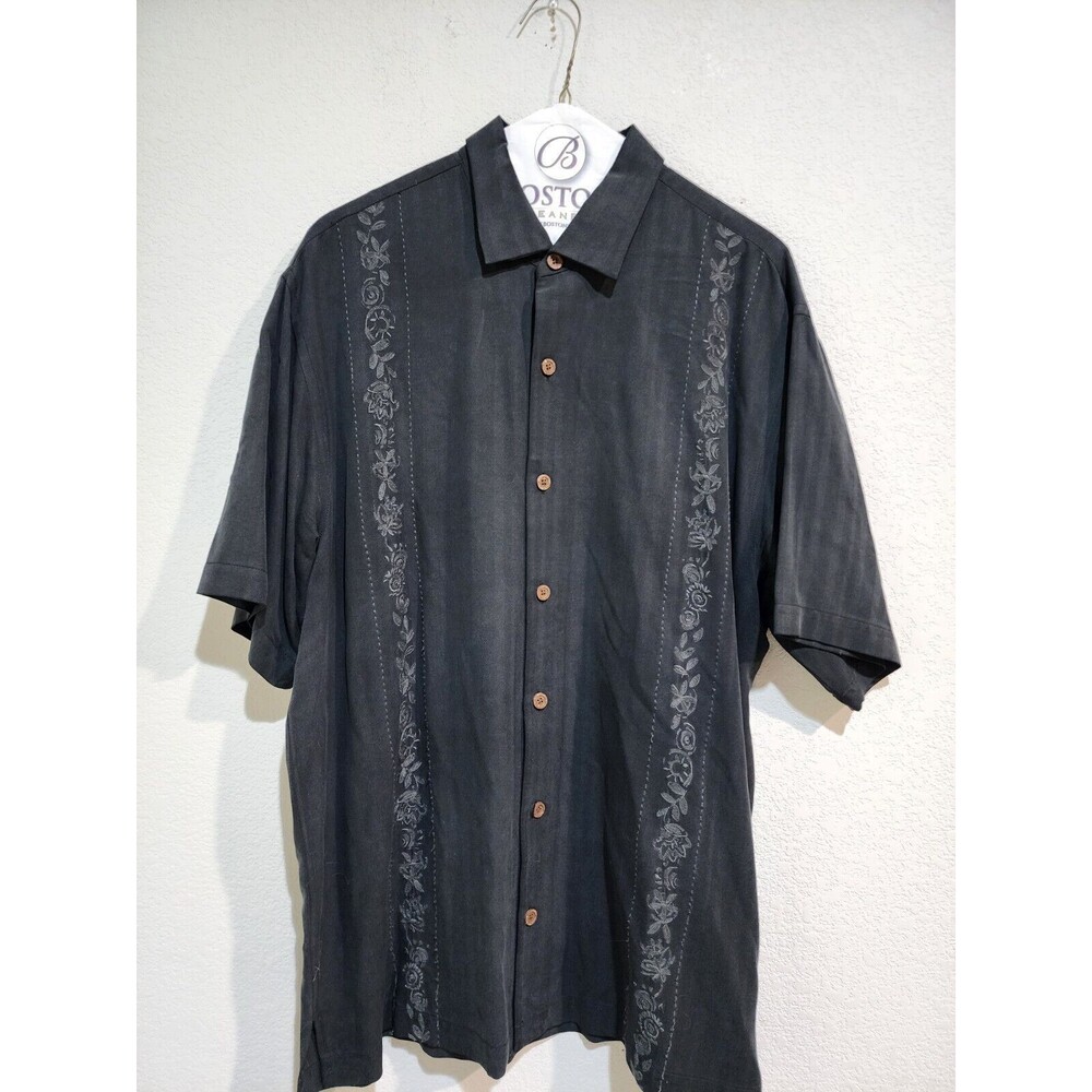 Tommy Bahama Mens Another Day In Paradise 100% Silk Shirt Large